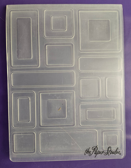 Paper Studio Squares and Rectangles Embossing Folder