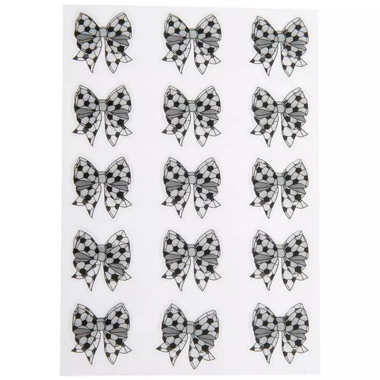 Soccer Ball Bow Stickers