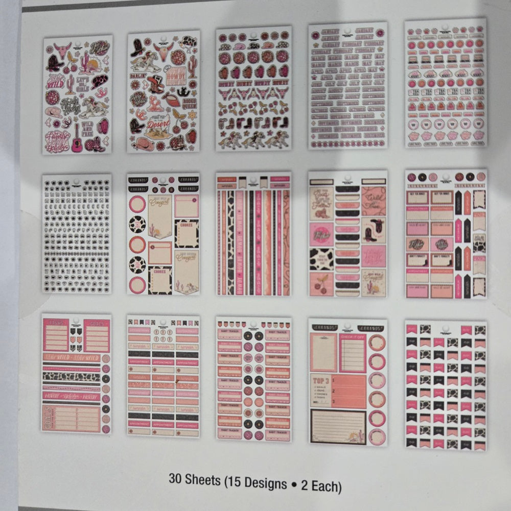 Disco Cowgirl Sticker Book - 30 Sheets!