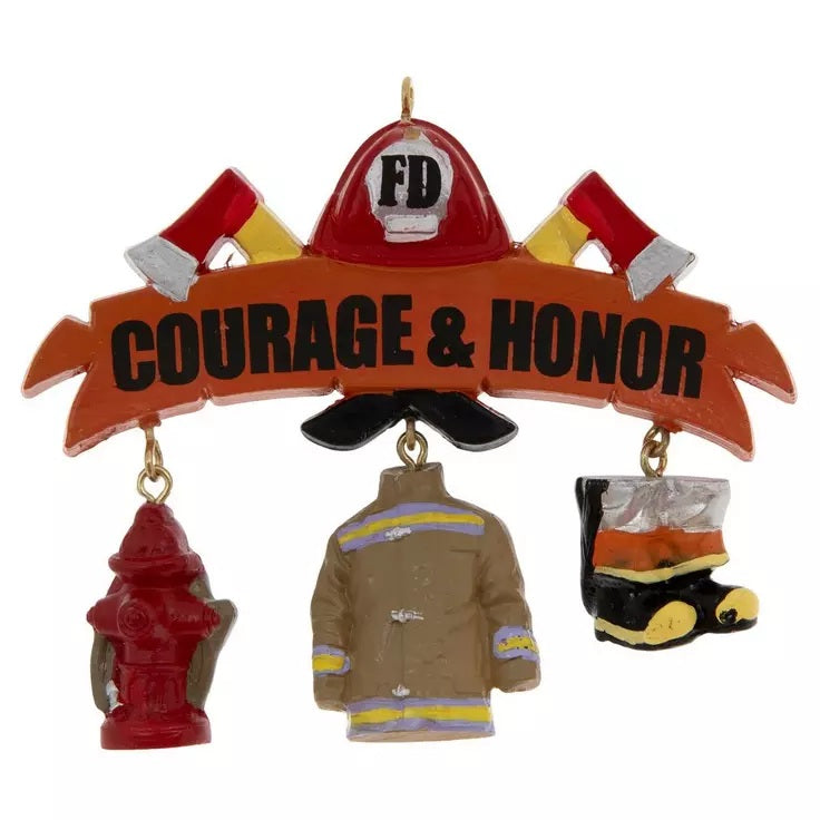 Firefighter Courage and Honor Ornament