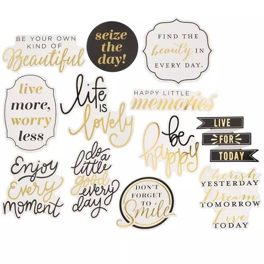 Inspirational Quote Die Cut Stickers Set