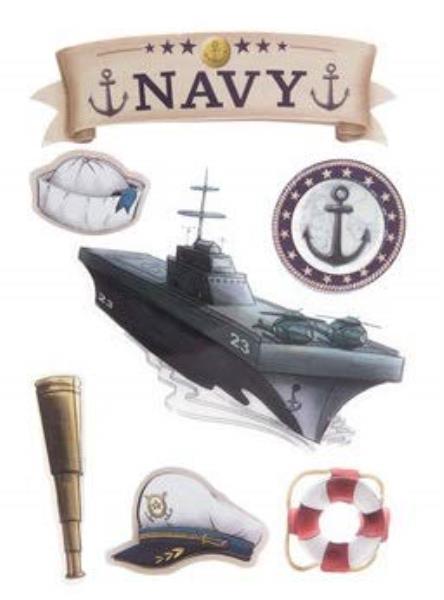 3d Military Navy Stickers
