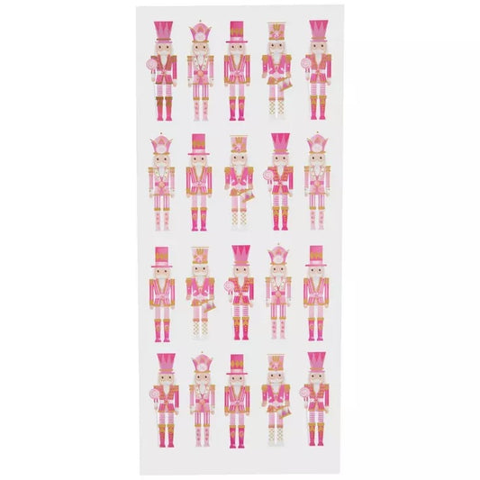 Pink Foil Nutcracker Stickers