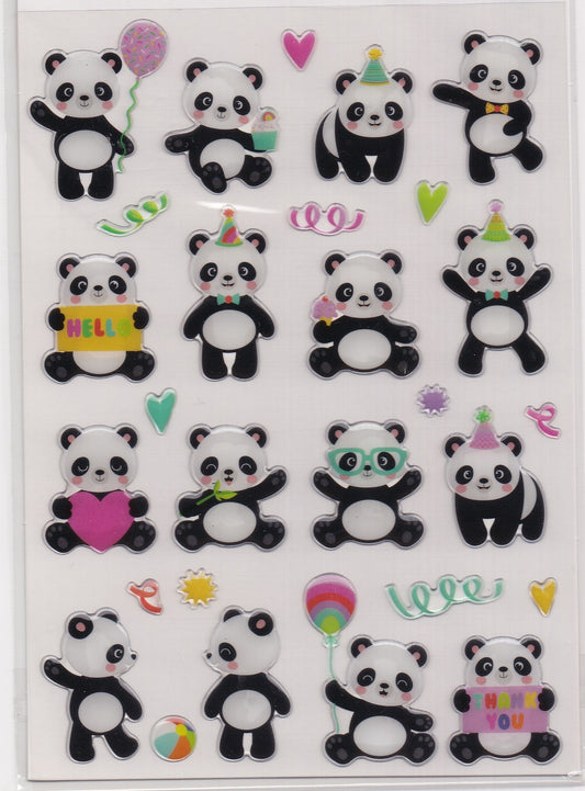 Epoxy Panda Bear Stickers