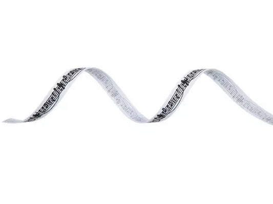 Satin Music Note Ribbon 3/8 Inch