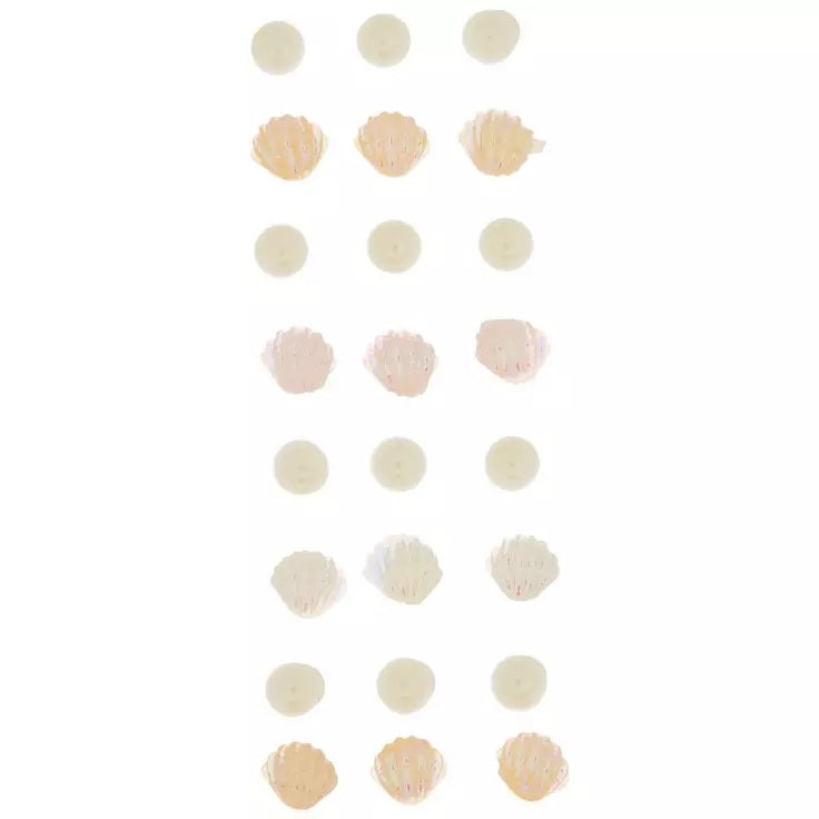 Seashell and Imitation Pearl Stickers