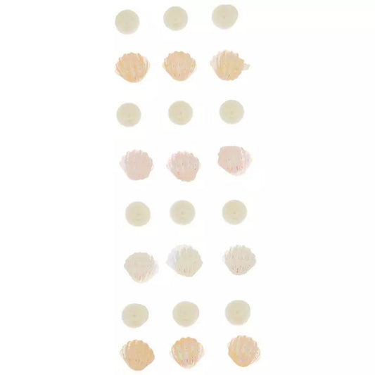 Seashell and Imitation Pearl Stickers