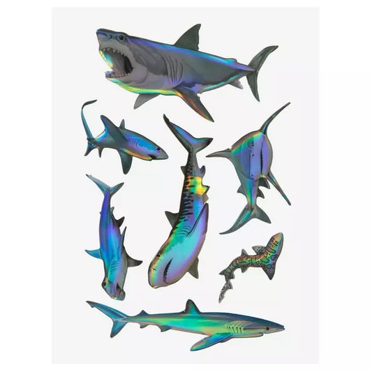 Holographic Shark Stickers