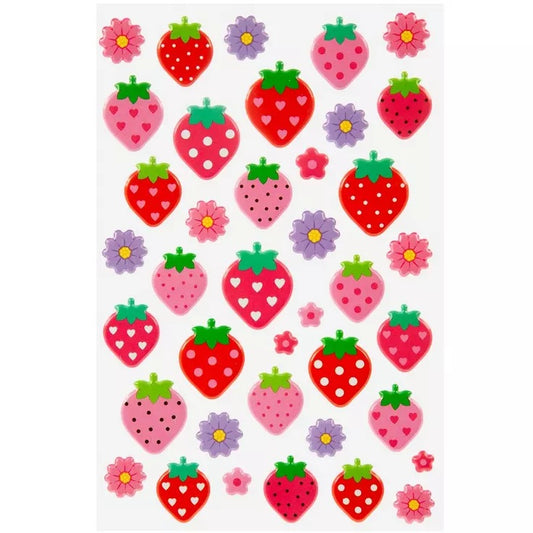 Strawberry Puffy Stickers