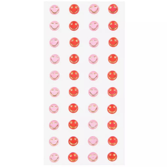 Happy Face Rhinestone Sticker