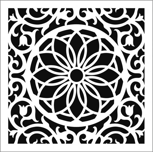 Baroque Cover Stencil by IndigoBlu