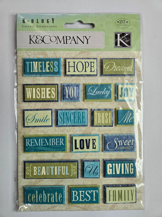 KandCo Addison Word Stickers