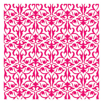 6x6 Damask Stencil by LDRS