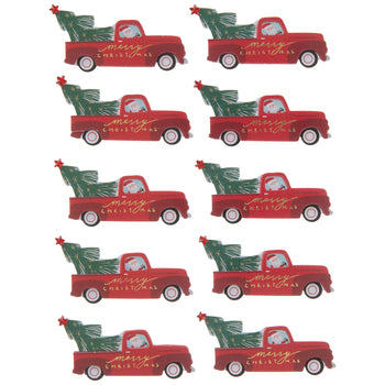 Antique Christmas Truck Stickers