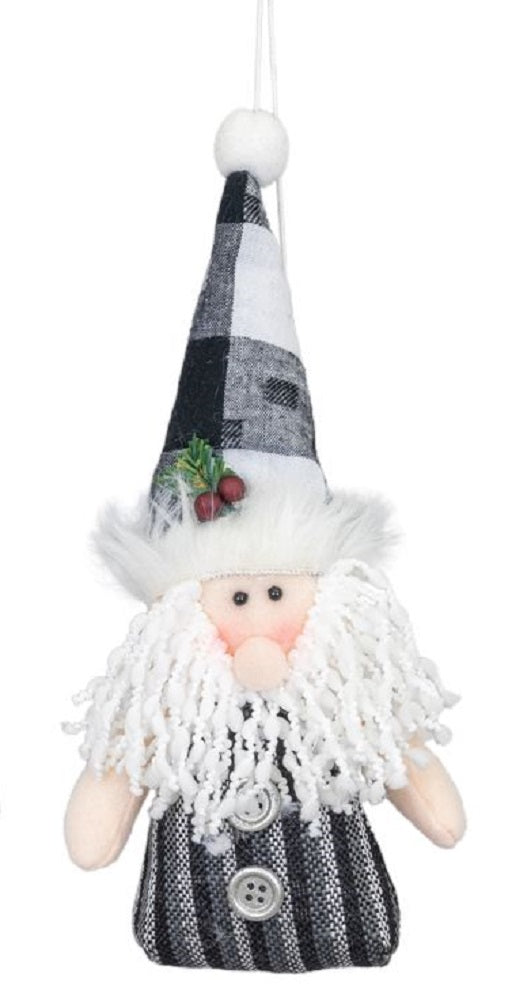 Midnight Frost Santa Push Ornament