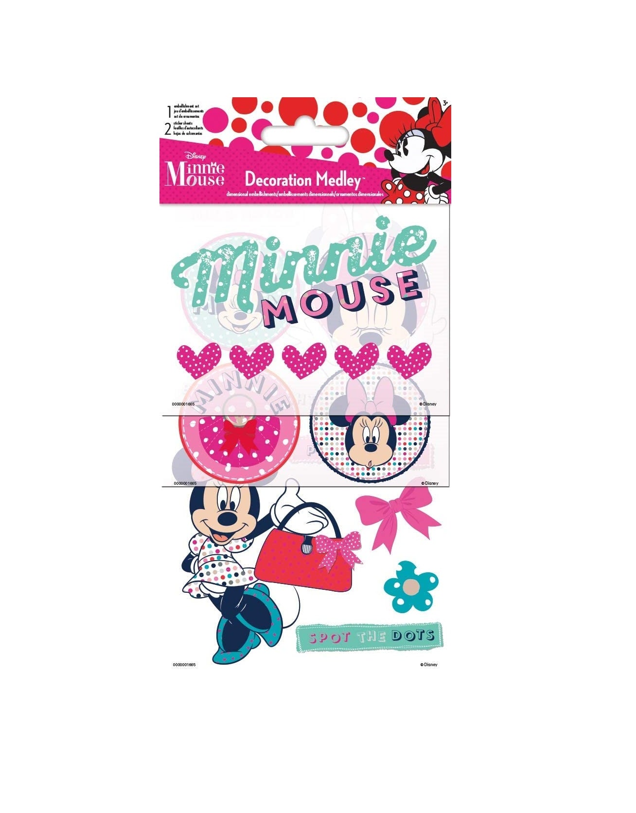 Minnie Mouse Chipboard Medley Stickers