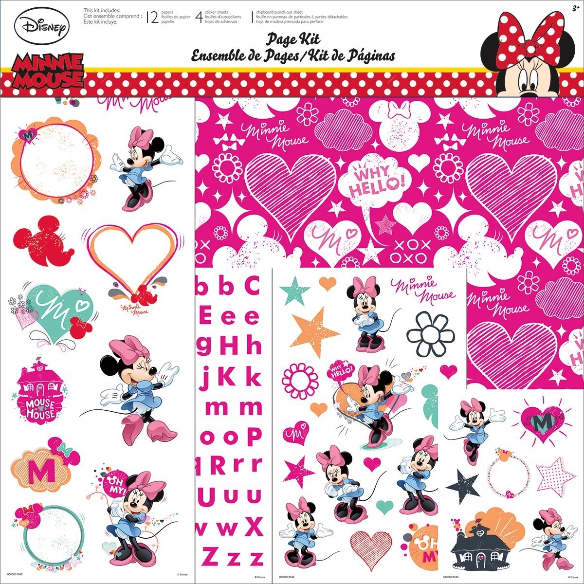 Mickey & Minnie Mouse Scrapbook Papers - 5 Sheets – Country Croppers