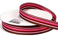 Pink and Brown Multi Stripe Ribbon