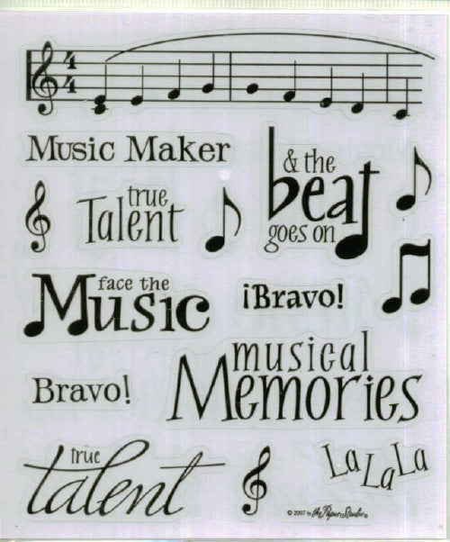 Music Word Stickers - 2 Sheets