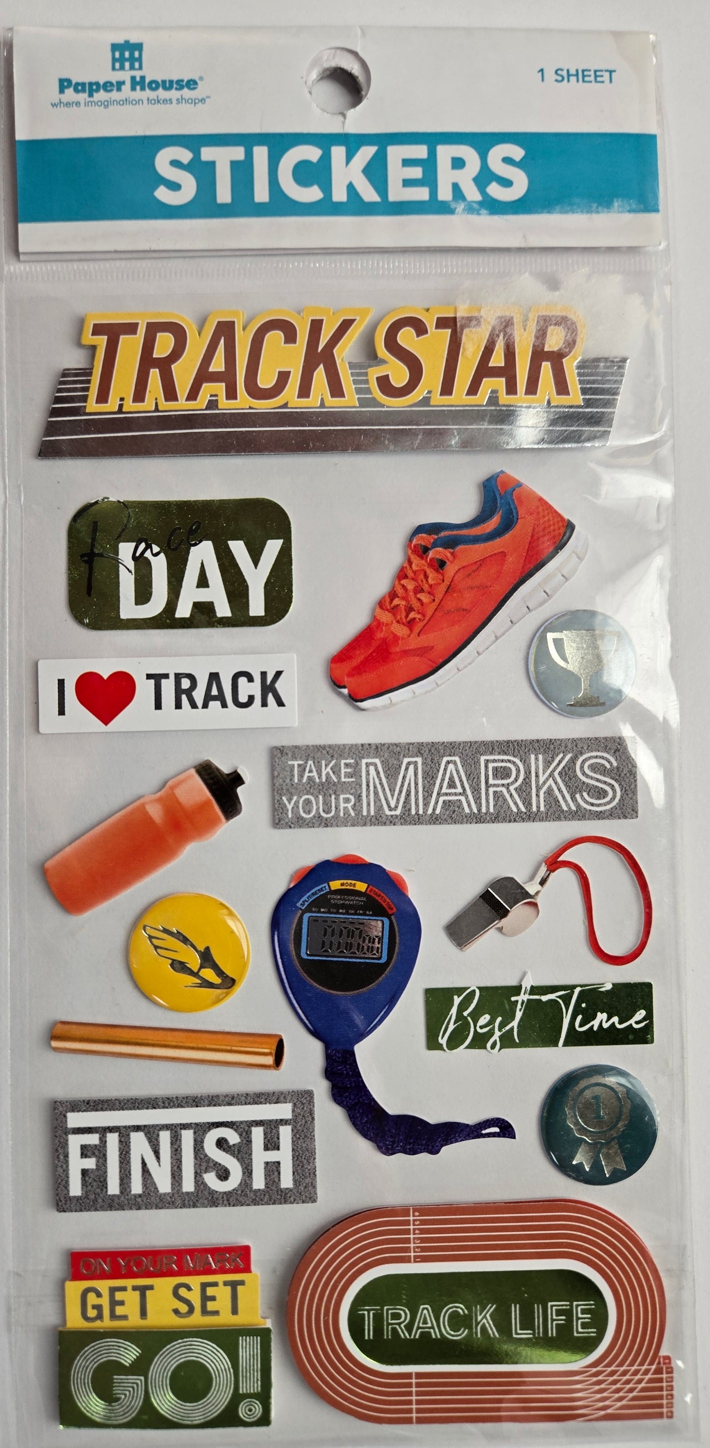Clear Track Stickers Set