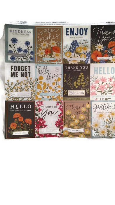 assorted flower seed packets Flower Seed Packet Journal Squares Pocket 12x12