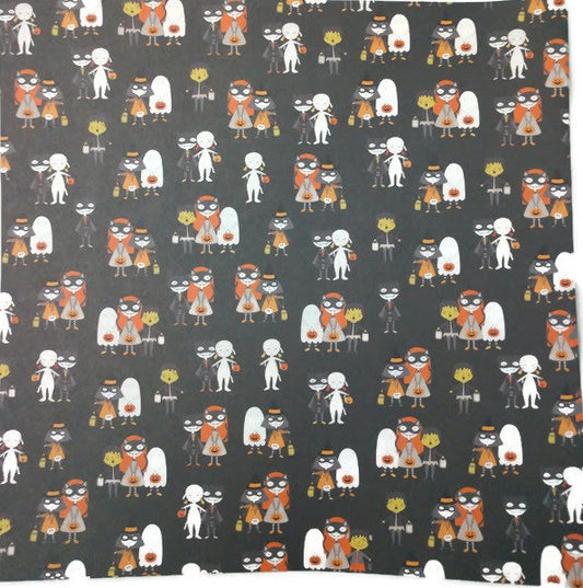 Halloween Trick or Treaters Scrapbook Paper