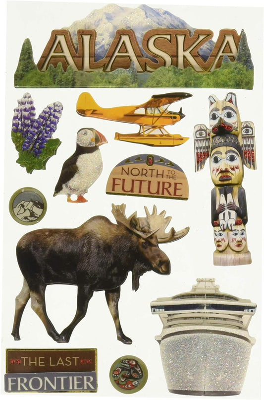 Paper House 3d Alaska Stickers