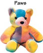 Beanpal Paws tie Dye Bear