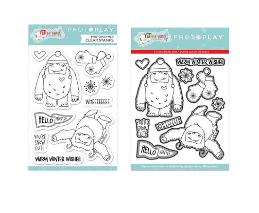 Yeti for Winter Stamps and Dies Set