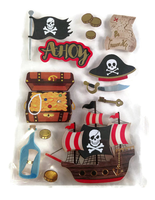 3d Pirate Stickers