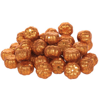 Mini Glitter Pumpkin Vase Filler Table Scatter