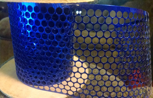 Metallic Blue Punched Ribbon