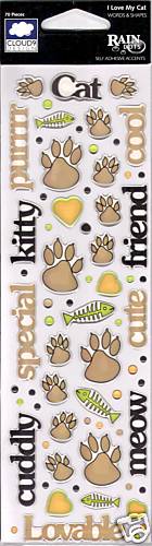 Cloud 9 Designs Rain Dots I Love My Cat