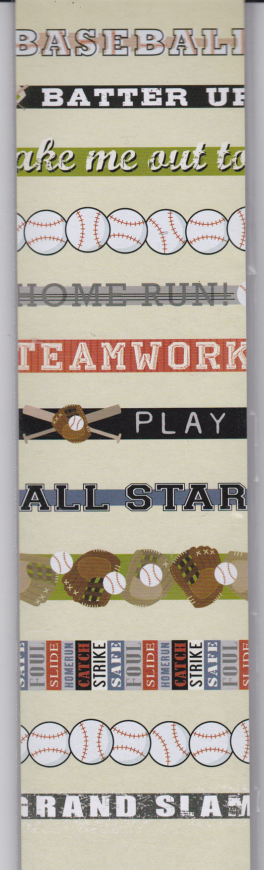 Baseball Border Die Cut Stickers - 24pcs