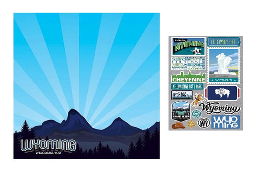 Reminisce Wyoming Scrapbook Paper and Stickers Set