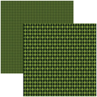 Reminisce Green Day Lucky Sweater Scrapbook Paper