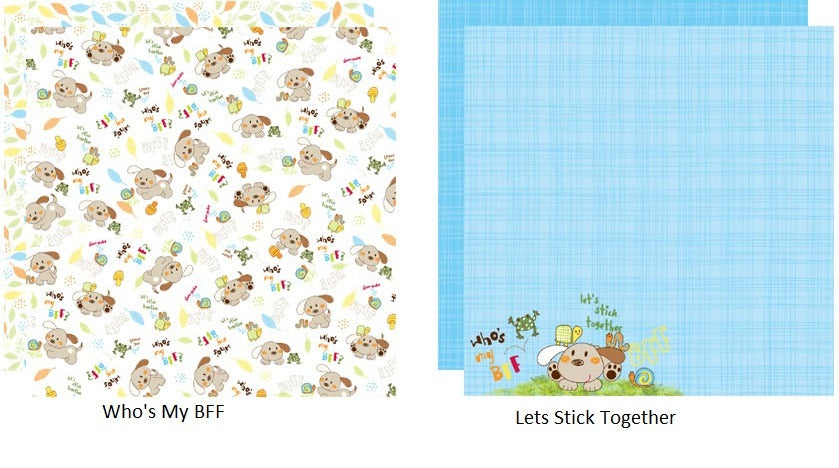 Reminisce Who's My BFF Dog Scrapbook Paper