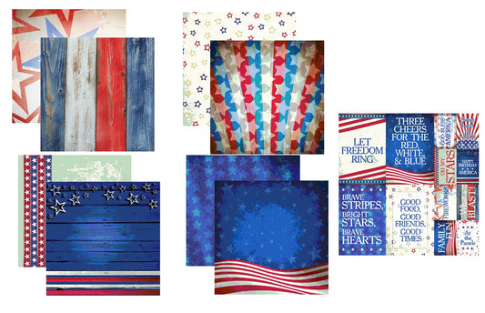 Reminisce American Vintage 2 Scrapbook Papers and Stickers Set