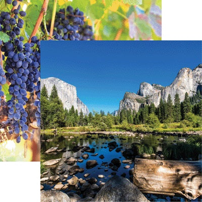 Reminisce California Yosemite National park Scrapbook paper