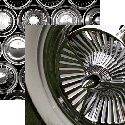 Chrome - Classic Cars Scrapbook Paper by Reminisce