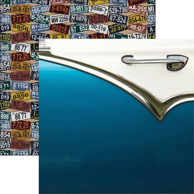 Reminisce Classic Cars Fabulous Fifties Scraptook Paper