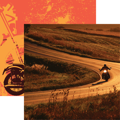 Reminisce Easy Rider Backroads Scrapbook Paper