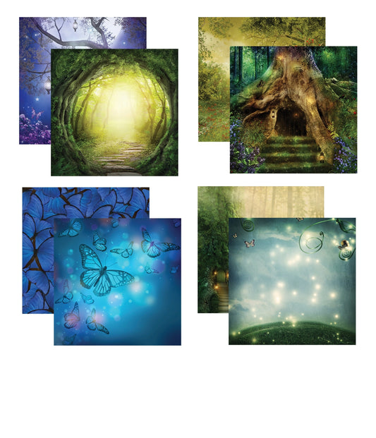 Reminisce Fairy Forest Scrapbook Paper Assortment Set