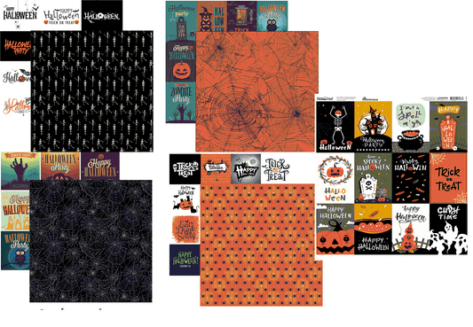 Reminisce Fright Night Scrapbook Papers and Stickers Set