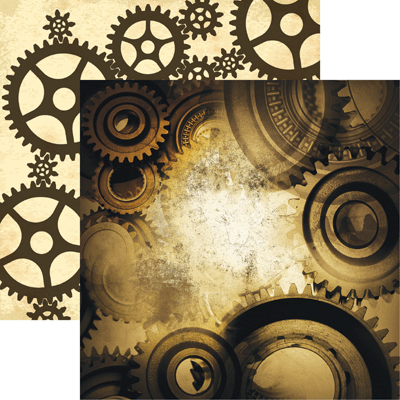 Reminisce Gear Heads Sixth Gear Scrapbook Paper