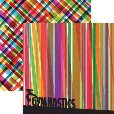 Reminisce Gymnastics Scrapbook Paper