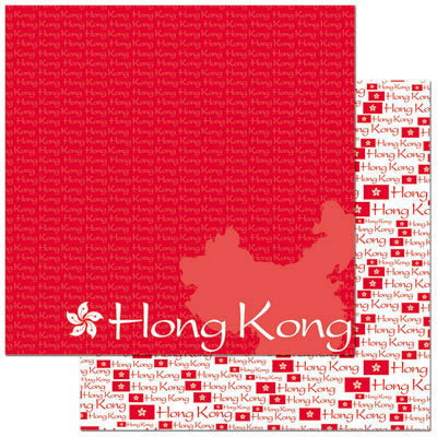 Passport Hong kong Scrapbook paper