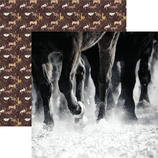 Horse Play Running Wild Scrapbook Paper by Reminisce