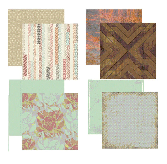 Reminisce Junkstock Scrapbook Paper Assortment Set