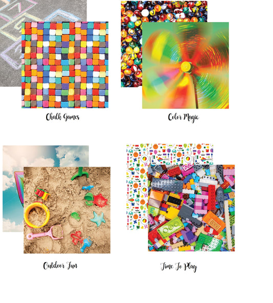 Reminisce Kids At Play Scrapbook Paper Set